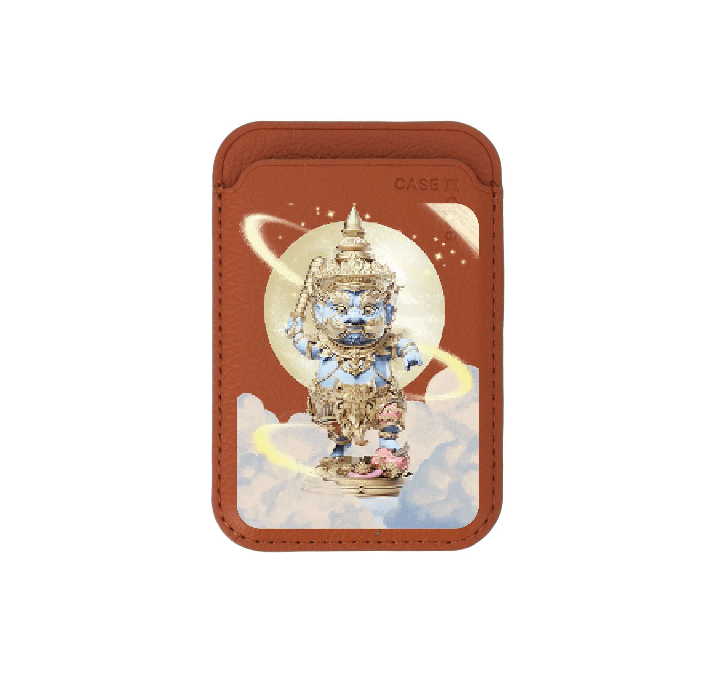 กระเป๋าใส่บัตร magsafe น้ำตาล luckydose ท้าวเวสสุวรรณ